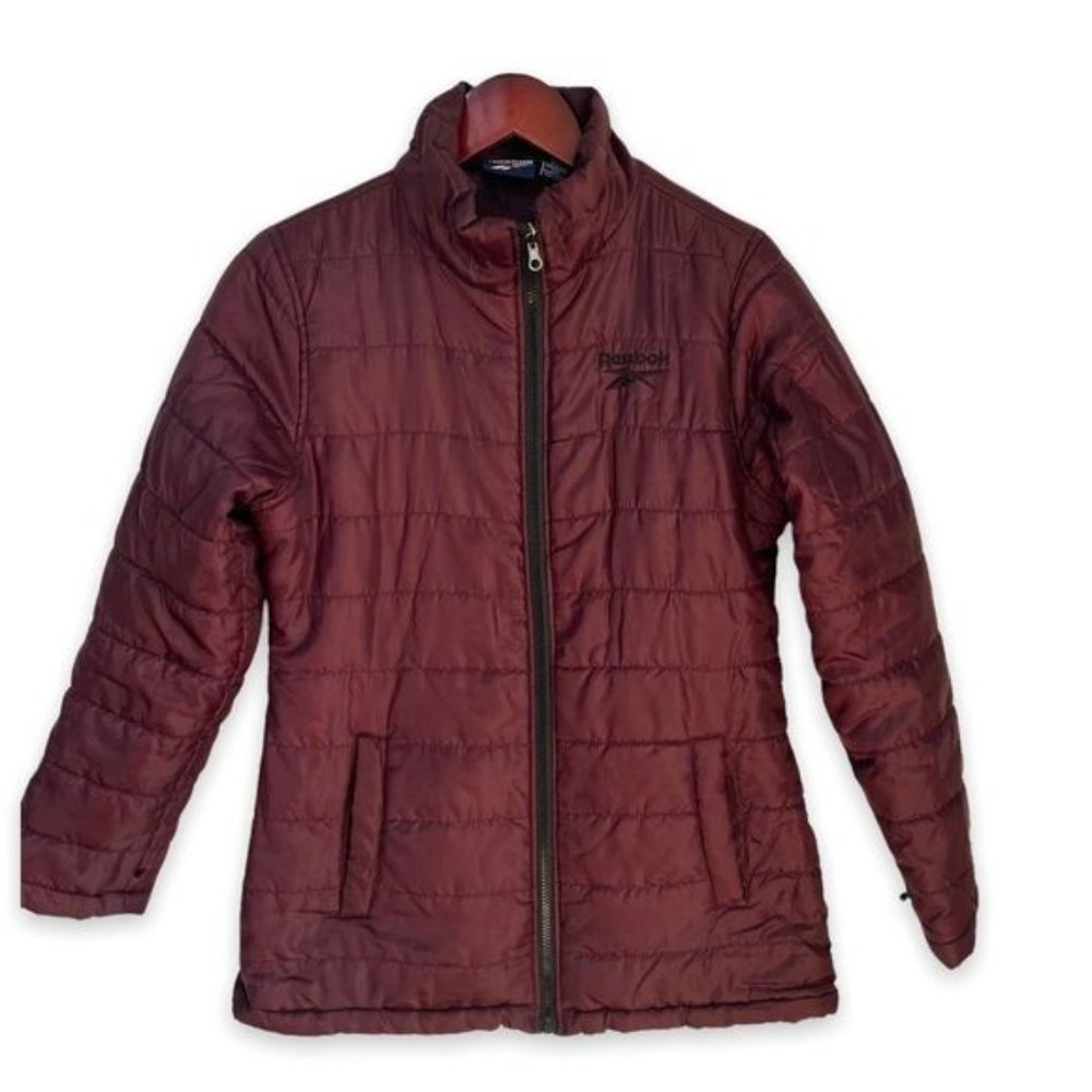 Reebok womens?burgandy?quilted jacket 2 pockets size small